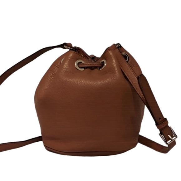 Michael Kors Jules Leather Crossbody Drawstring Bucket Bag - Picture 3 of 8